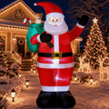 EssPur 6 FT Christmas Inflatable Santa Claus with Gift Bag & Candy Cane, LED Lighted Blow Up Outdoor Christmas Decoration, IP68 Waterproof Holiday Decor for Yard, Lawn, Garden, Porch and Indoor Use