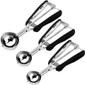EssPur Cookie Scoop Set, Include 1 Tbsp/2 Tbsp/3 Tbsp, Cookie Scoops for Baking Set of 3, Cookie Dough Scoop, 18/8 Stainless Steel, Good Grip, Non-Slip, for Cookie Cupcake Muffin Ice Cream waffle