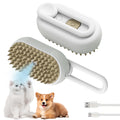 COUTEER Cat Steam Brush for Shedding Dog Brush with Steam Pet Hair Cleaning Brush Comb for Spray 3 in 1 Pet Grooming for Long & Short Haired Pets – Spritz Defur Comb for cats(Gray)