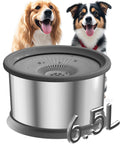 COUTEER 6.5L Dog Water Bowl No Spill 1.6 Gallon Stainless Steel Water Bowl for Dogs 220oz Large Capacity No Splash Slow Drinking Feeder with Anti-Slip Mat for Messy Drinkers