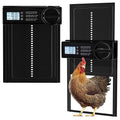 COUTEER Large Automatic Chicken Coop Door, Aluminum Automatic Chicken Door with Manual & Timer Mode, Anti-Pinch & Battery Powered, LCD Display Chicken Door for Chickens, Ducks, and Geese