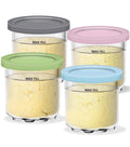 Harjon for Ninja Creami Pints and Lids - 4 Pack,16OZ Compatible with NC299AMZ & NC300s Series Ice Cream Makers, Extra Cups Replacement for Ninja Creamy Containers Airtight Anti-slip Dishwasher Safe
