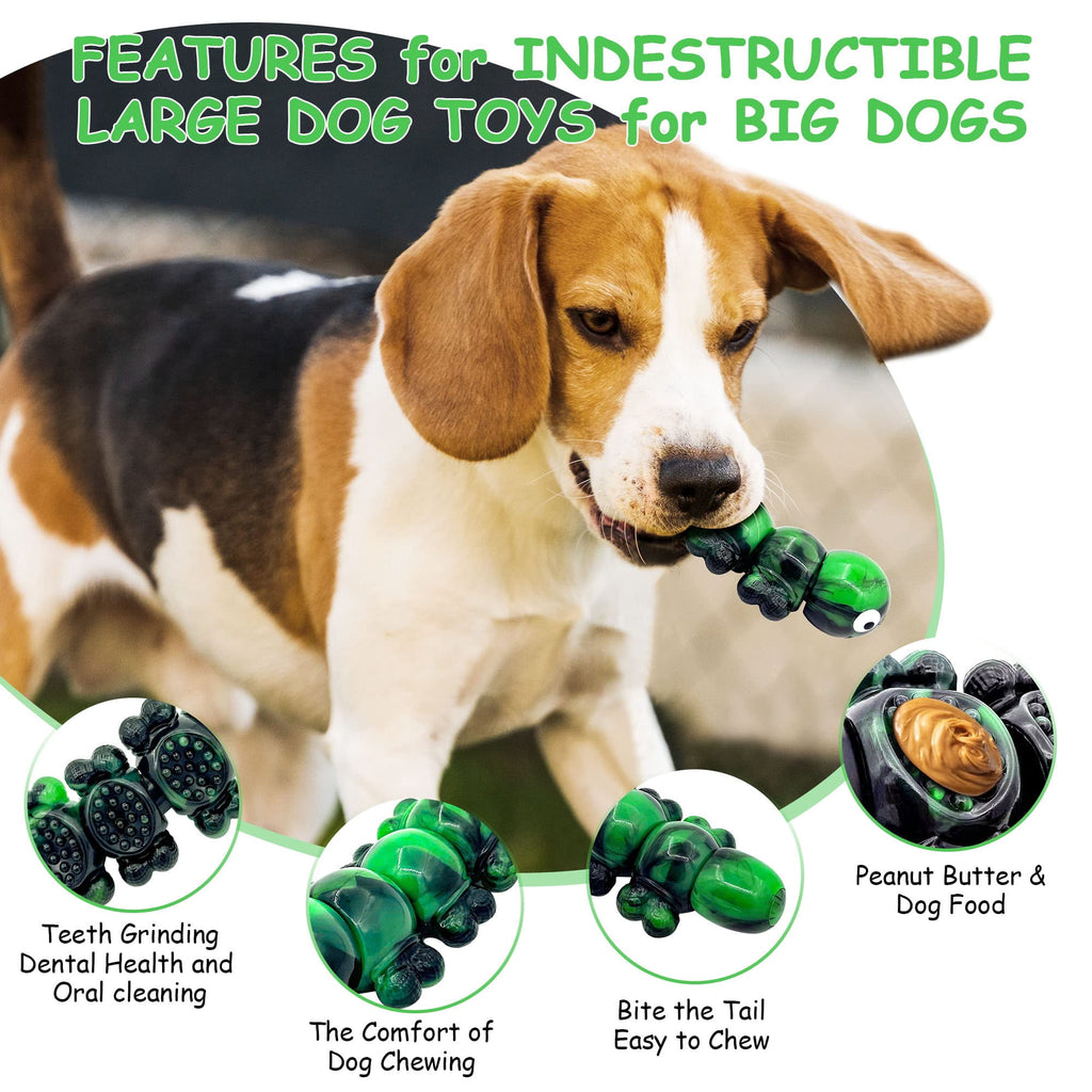 COUTEER Dog Chew Toys for Aggressive Chewers - Indestructible Dog Toy to Reduce Pet Anxiety and Boredom for Small, Medium, Large Breed