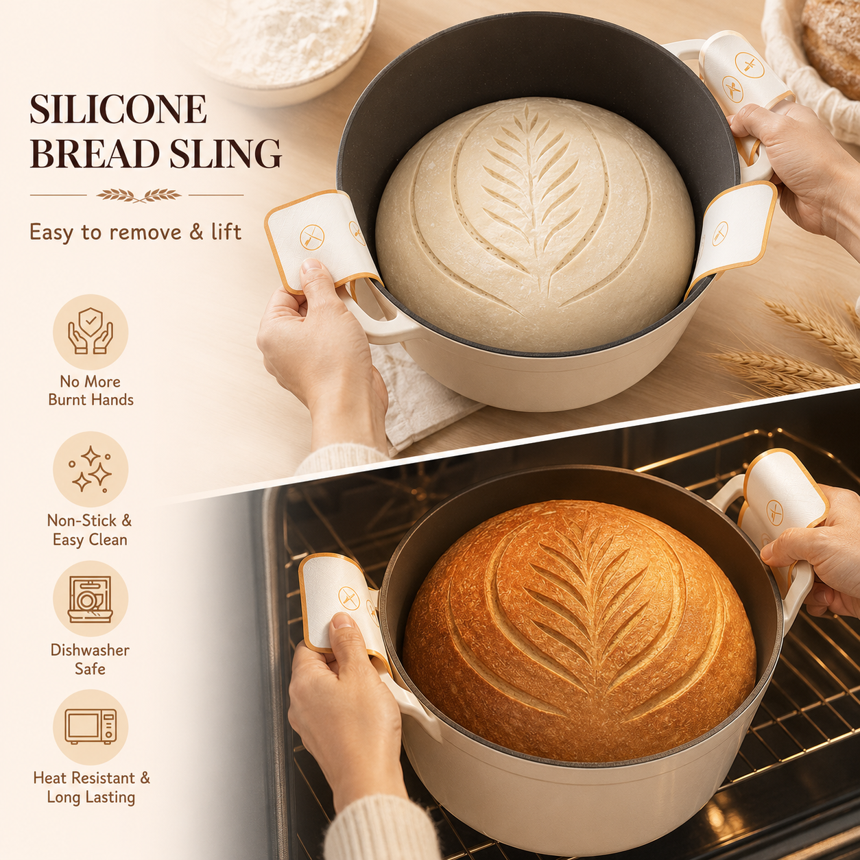 EssPur Sourdough Starter Kit with Round & Oval Banneton Bread Proofing Basket, Bread Sling, Starter Jar, Dough Whisk, Scrapers, Stencils, Cooling Rack & Bag Complete Sourdough Bread Baking Supplies