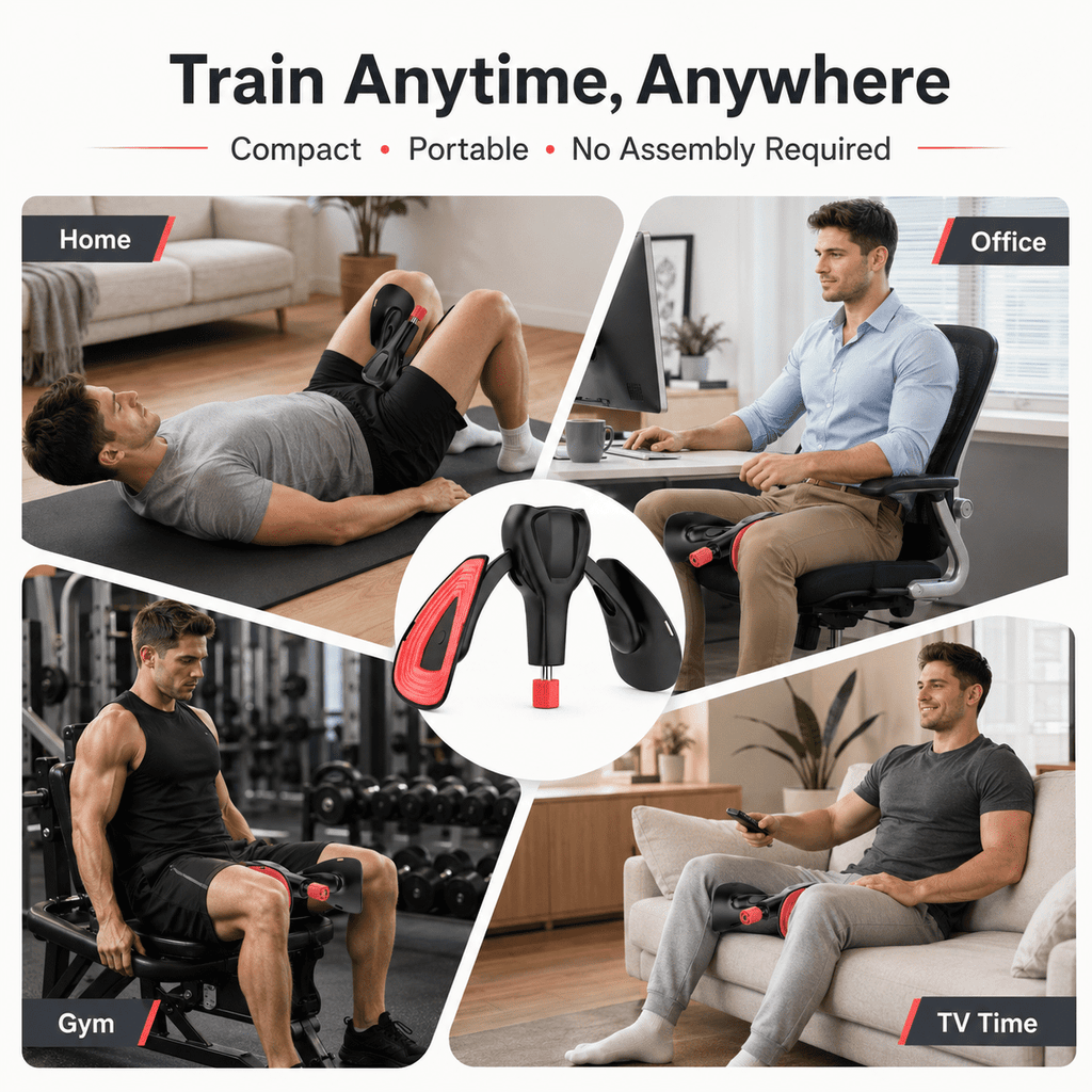 COUTEER Pelvic Floor Exercise Devices 77 lb Adjustable Kegel Inner Thigh Exerciser and Hip Trainer Workout Equipment for Home Postpartum Recovery Women Men, with Band