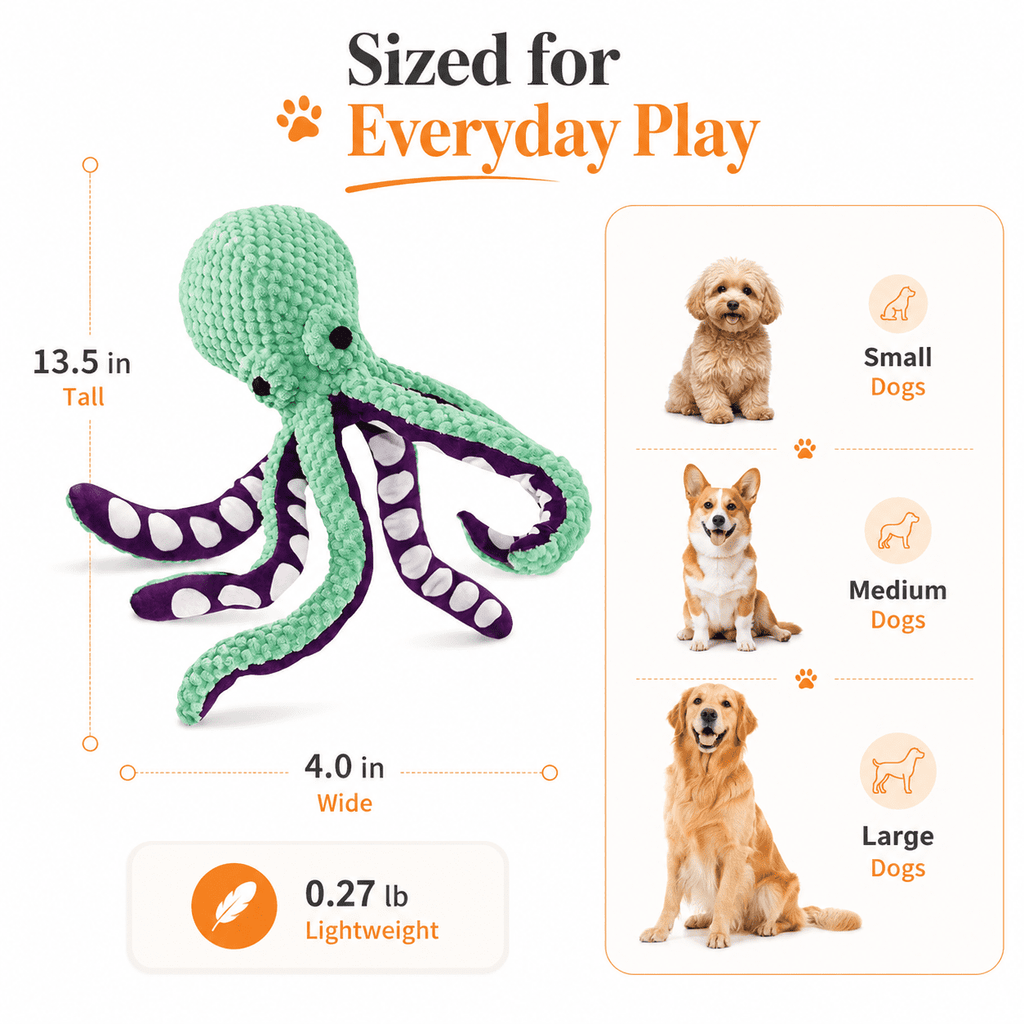 COUTEER Large Squeaky Dog Toys Plush Dog Chew Toys with Soft Fabric for Small, Medium, and Large Dogs Daily Companionship Training Reward Gift