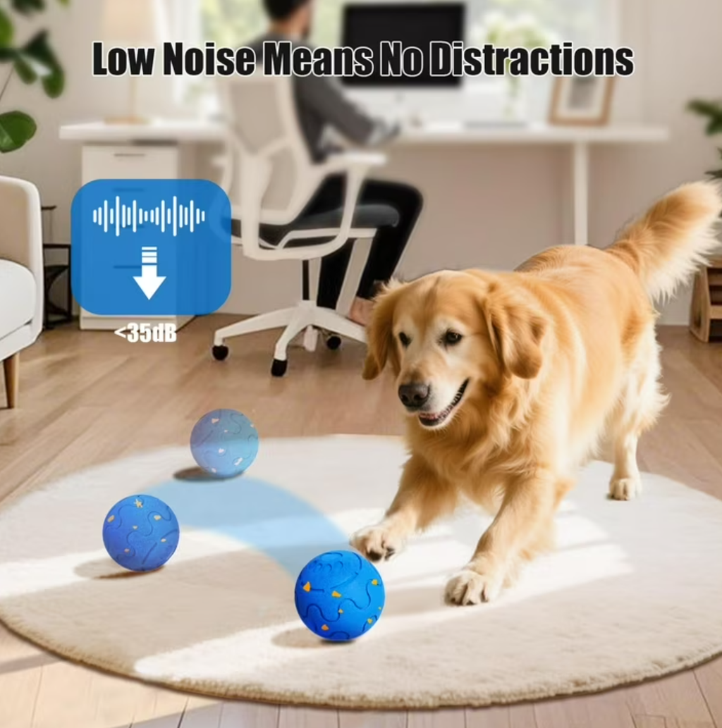 COUTEER Interactive Dog Ball, Smart Dog Toy for Medium and Large Dogs, Automatic Moving, Rotating & Bouncing, E-TPU Material, IP54 Waterproof, Motion-Activated Dog Stimulation Toy to Keep Them Busy