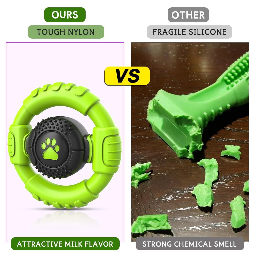 COUTEER Dog Toys for Aggressive Chewers Large Medium Small Breed Indestructible Durable Tough Squeaky Dog Chew Toys to Keep Them Busy Nylon Rubber Interactive Dog Toys
