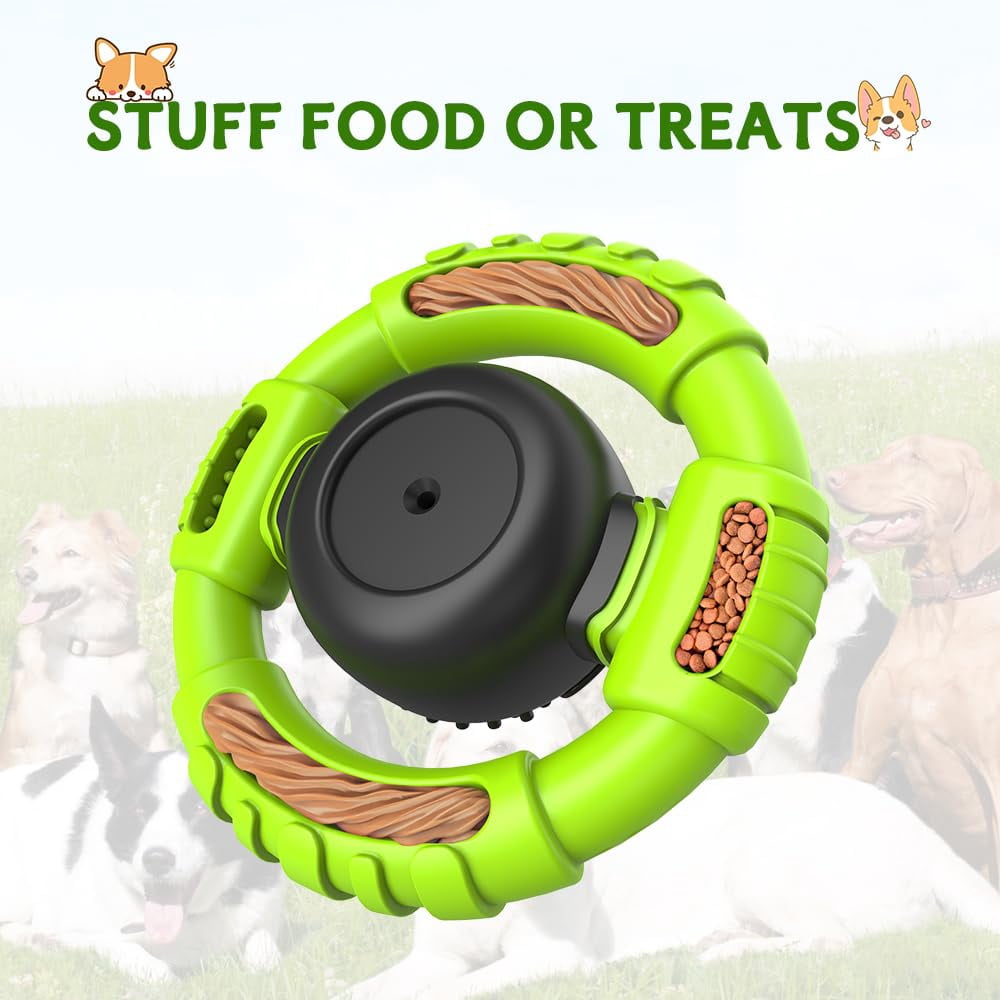 COUTEER Dog Toys for Aggressive Chewers Large Medium Small Breed Indestructible Durable Tough Squeaky Dog Chew Toys to Keep Them Busy Nylon Rubber Interactive Dog Toys