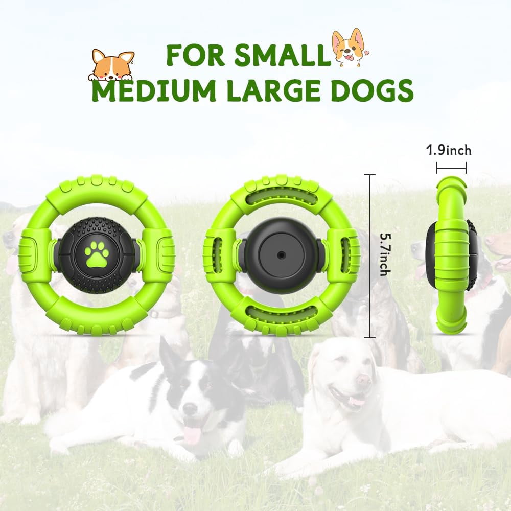COUTEER Dog Toys for Aggressive Chewers Large Medium Small Breed Indestructible Durable Tough Squeaky Dog Chew Toys to Keep Them Busy Nylon Rubber Interactive Dog Toys