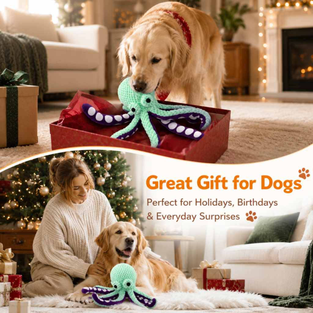 COUTEER Large Squeaky Dog Toys Plush Dog Chew Toys with Soft Fabric for Small, Medium, and Large Dogs Daily Companionship Training Reward Gift