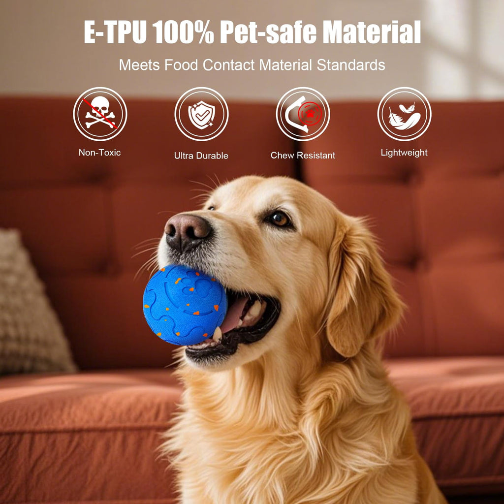 COUTEER Interactive Dog Ball, Smart Dog Toy for Medium and Large Dogs, Automatic Moving, Rotating & Bouncing, E-TPU Material, IP54 Waterproof, Motion-Activated Dog Stimulation Toy to Keep Them Busy