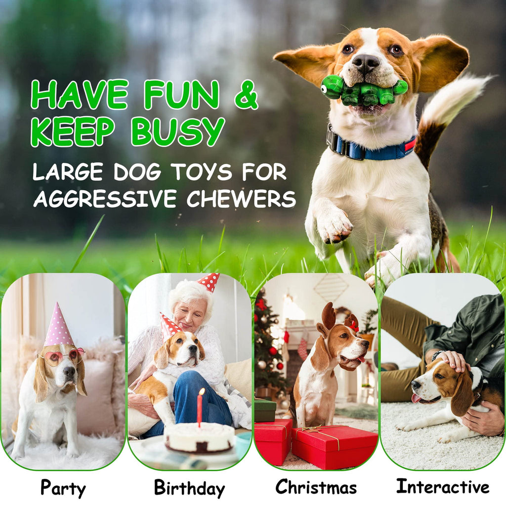 COUTEER Dog Chew Toys for Aggressive Chewers - Indestructible Dog Toy to Reduce Pet Anxiety and Boredom for Small, Medium, Large Breed
