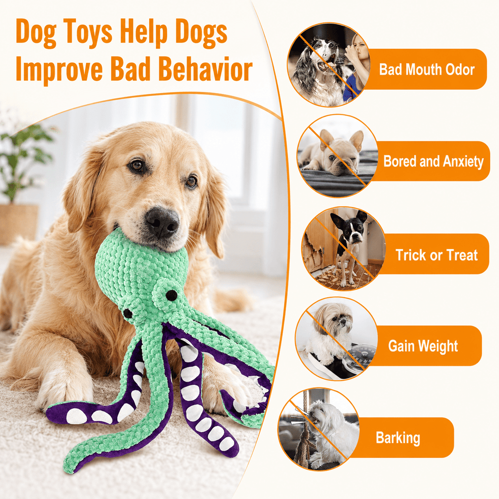 COUTEER Large Squeaky Dog Toys Plush Dog Chew Toys with Soft Fabric for Small, Medium, and Large Dogs Daily Companionship Training Reward Gift
