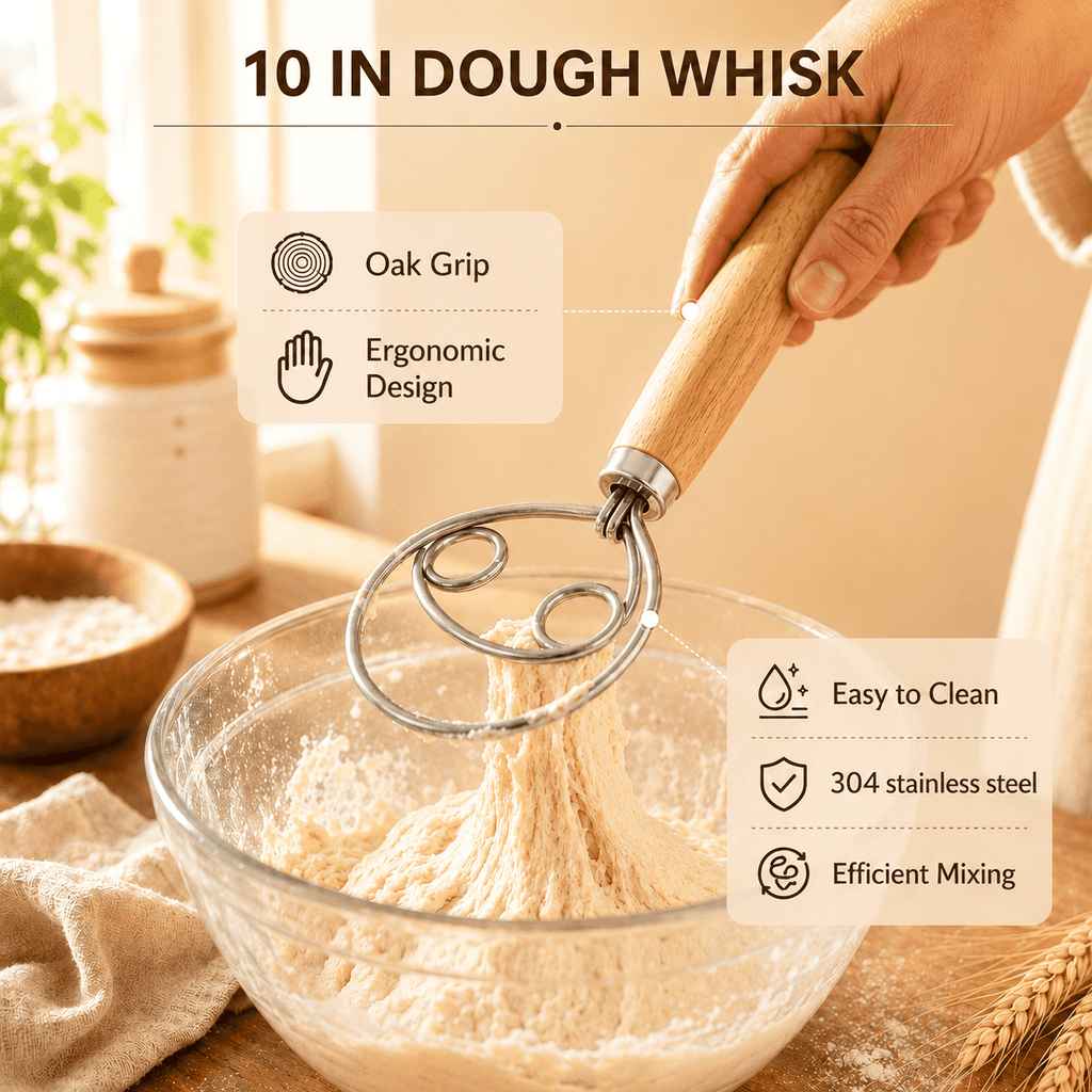 EssPur Complete Sourdough Starter Kit, 9 Inch Round Banneton Bread Proofing Basket with Sourdough Starter Jar, Bread Baking Supplies for Homemade Artisan Bread